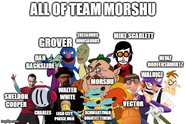 Ask any member of Team Morshu's classic era | image tagged in all of team morshu | made w/ Imgflip meme maker