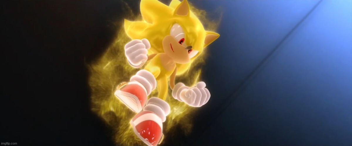 anger time | image tagged in super sonic | made w/ Imgflip meme maker