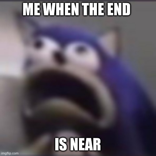 Me when the end is near | ME WHEN THE END; IS NEAR | image tagged in distress | made w/ Imgflip meme maker
