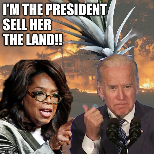 Oprah get favor from Jojo no quid pro…. You the thing | I’M THE PRESIDENT 
SELL HER 
THE LAND!! | image tagged in sell it to he,funny memes,memes | made w/ Imgflip meme maker