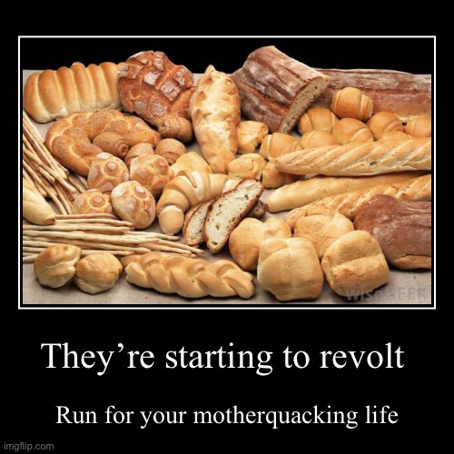 They’re starting to revolt | Run for your motherquacking life | image tagged in funny,demotivationals | made w/ Imgflip demotivational maker