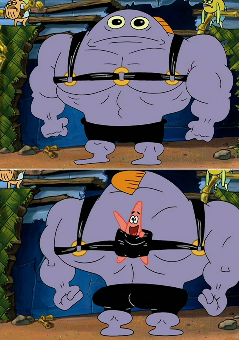 Patrick Starr being carried Blank Meme Template