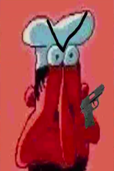 High Quality peppino with a gun Blank Meme Template