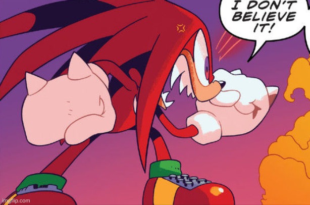 knuckles i dont believe it | image tagged in knuckles i dont believe it | made w/ Imgflip meme maker