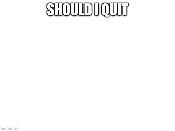 SHOULD I QUIT | made w/ Imgflip meme maker