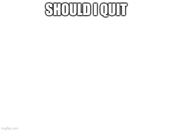 SHOULD I QUIT | made w/ Imgflip meme maker