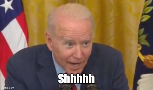 Biden talking in microphone | Shhhhh | image tagged in biden talking in microphone | made w/ Imgflip meme maker