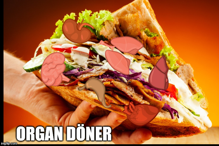 Last shirt has no pockets anyway | ORGAN DÖNER | image tagged in orgone donor,doner kebab | made w/ Imgflip meme maker