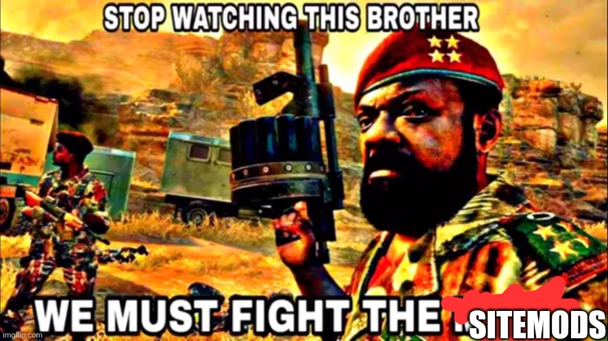 STOP WATCHING THIS BROTHER! | SITEMODS | image tagged in stop watching this brother | made w/ Imgflip meme maker
