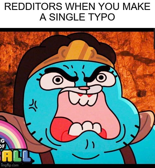 I Love Reddit | REDDITORS WHEN YOU MAKE
A SINGLE TYPO | image tagged in rage,reddit,funny,memes | made w/ Imgflip meme maker