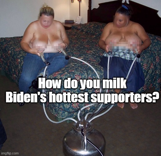 How do you milk Biden's hottest supporters? | made w/ Imgflip meme maker