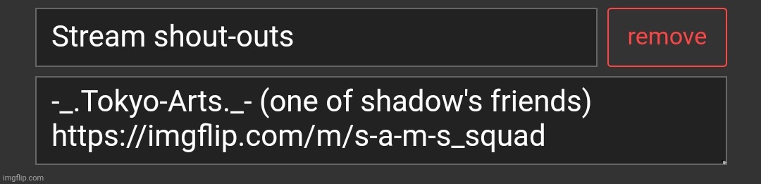 Shadow asked me to put this link somewhere a while back and I was stumped for a while, thought this was a good idea. | made w/ Imgflip meme maker
