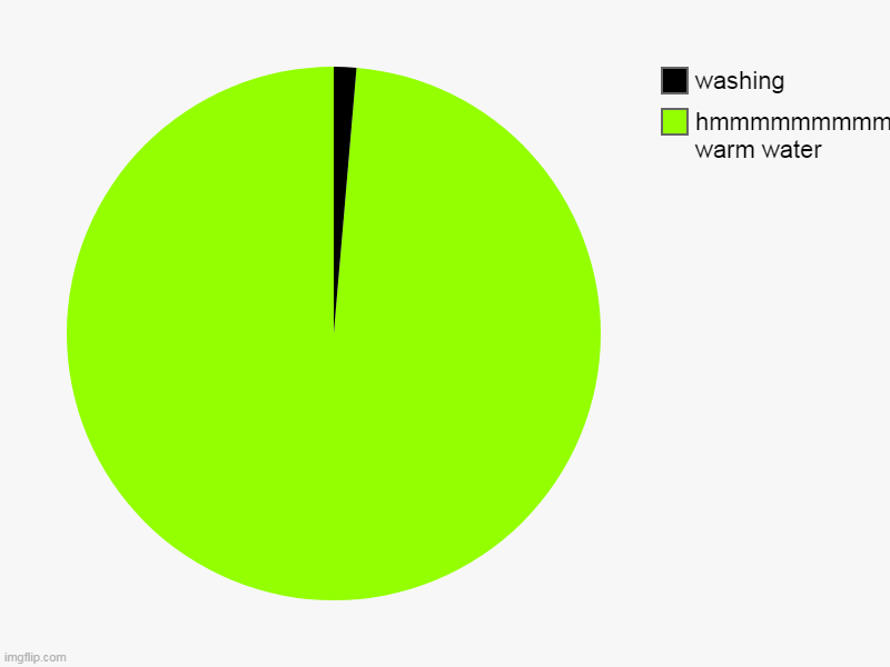 why do i showers | hmmmmmmmmmmmmmmmmmmmmmmmmmmmmmmmmmmmmmmmmmmm warm water, washing | image tagged in charts,pie charts | made w/ Imgflip chart maker