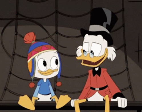 High Quality Scrooge McDuck and Dewey Duck Blank Meme Template