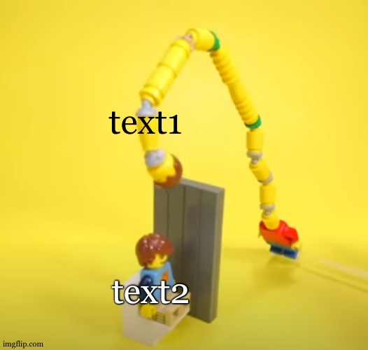 LEGO big neck | text1; text2 | image tagged in lego big neck | made w/ Imgflip meme maker