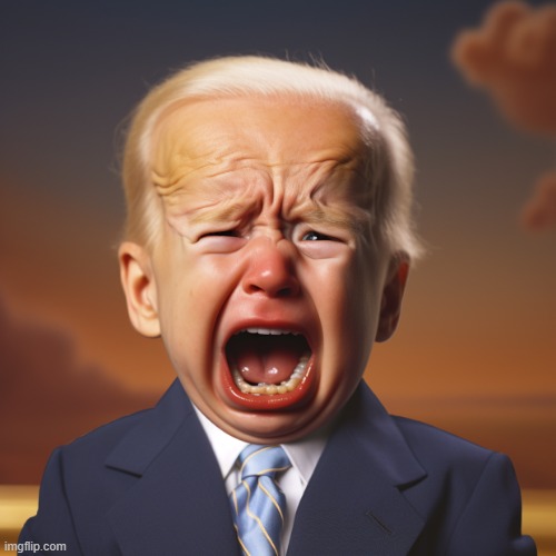 cry baby joe biden | image tagged in cry baby joe biden | made w/ Imgflip meme maker