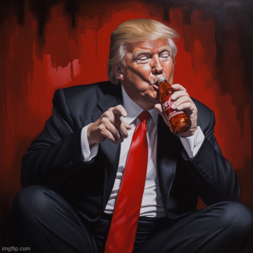 Coke, It's The Real Thing. | image tagged in coke,coca cola,trump drinks a coke,fjb,lets go brandon | made w/ Imgflip meme maker