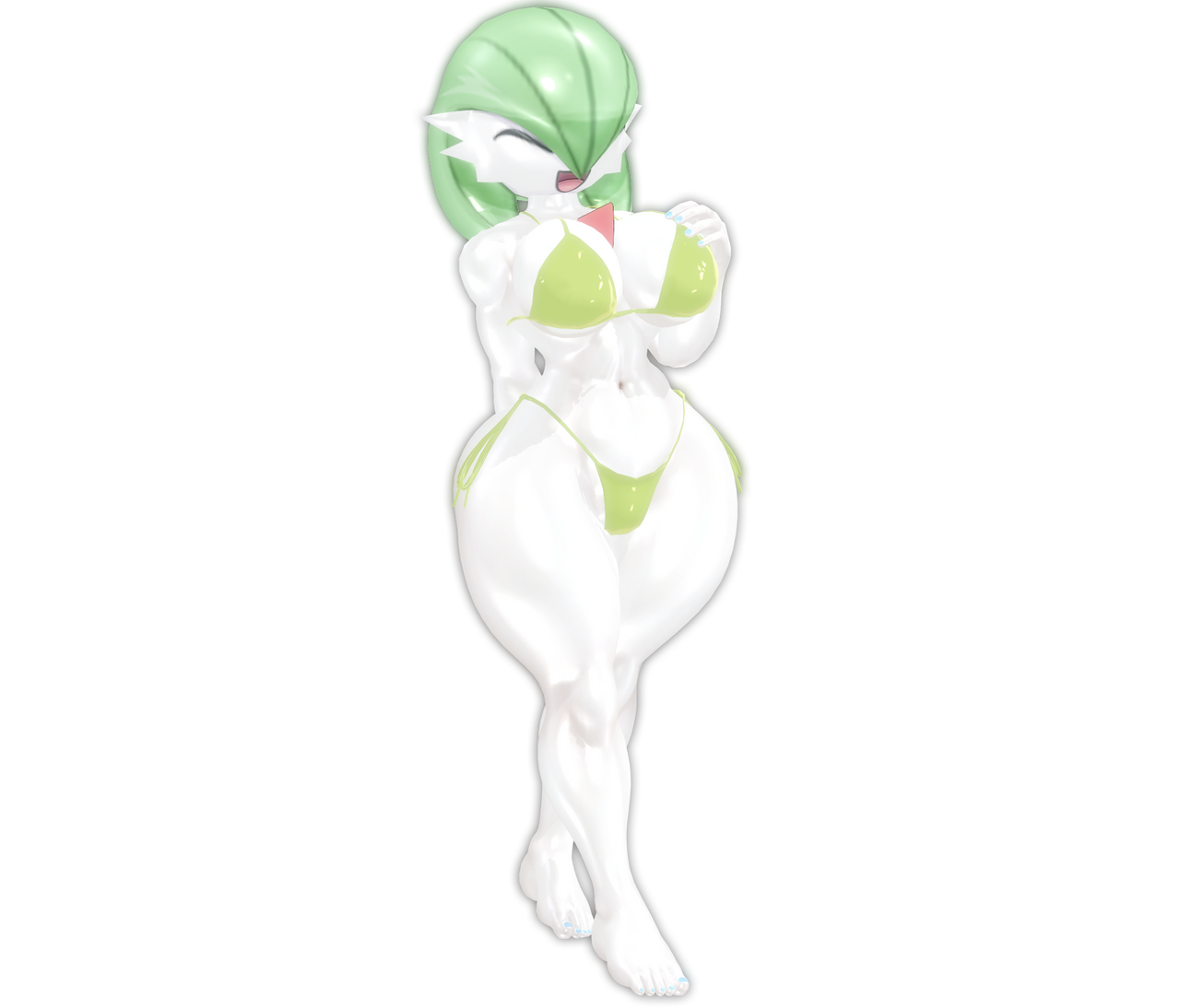 Curvy Gardevoir Blank Meme Template