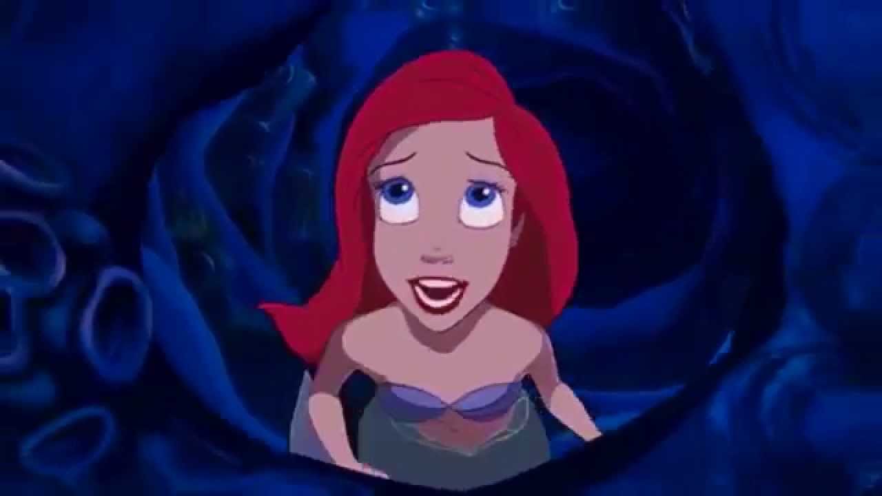 ariel swimming up Blank Meme Template