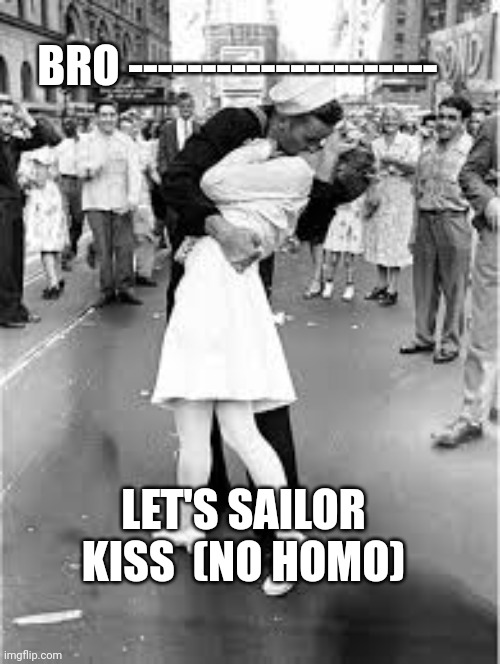 High Quality Let's sailor kiss Blank Meme Template