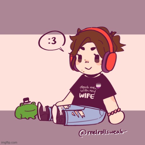Me again! This time I have a ponytail because it gives me euphoria | image tagged in picrew,lgbtq | made w/ Imgflip meme maker