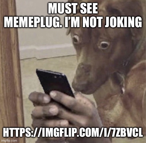MUST SEE MEMEPLUG. I’M NOT JOKING; HTTPS://IMGFLIP.COM/I/7ZBVCL | made w/ Imgflip meme maker