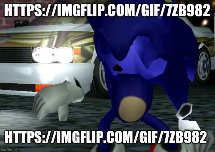 https://imgflip.com/gif/7zb982 | HTTPS://IMGFLIP.COM/GIF/7ZB982; HTTPS://IMGFLIP.COM/GIF/7ZB982 | image tagged in sonic adventure dreamcast glitch | made w/ Imgflip meme maker
