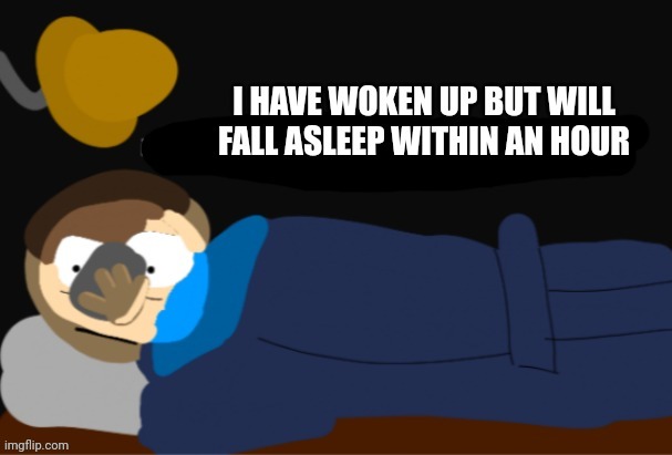 image tagged in enderparrot8 i have woken up but will fall asleep within an hour | made w/ Imgflip meme maker