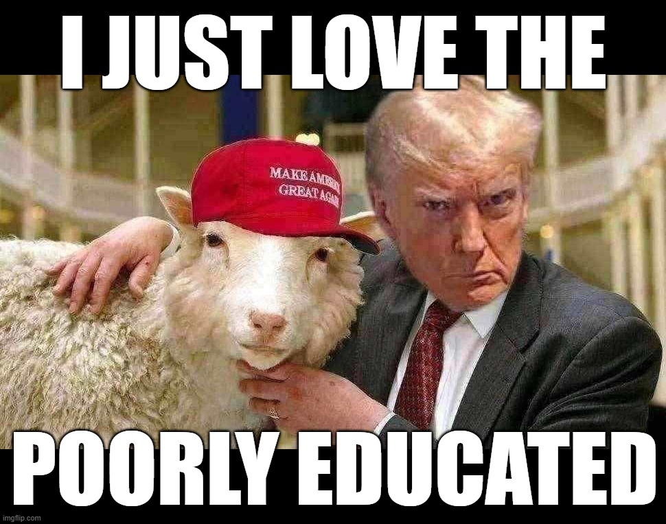 I JUST LOVE THE; POORLY EDUCATED | made w/ Imgflip meme maker