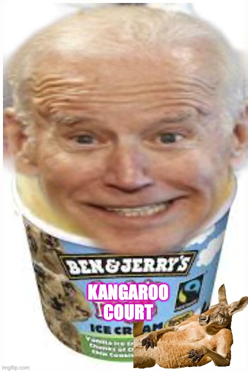 Joe Biden's Impeachment is a Kangaroo Court | KANGAROO
COURT | image tagged in cookie doge ben and jerry,joe biden,impeachment,kangaroo court,biden,did no wrong | made w/ Imgflip meme maker