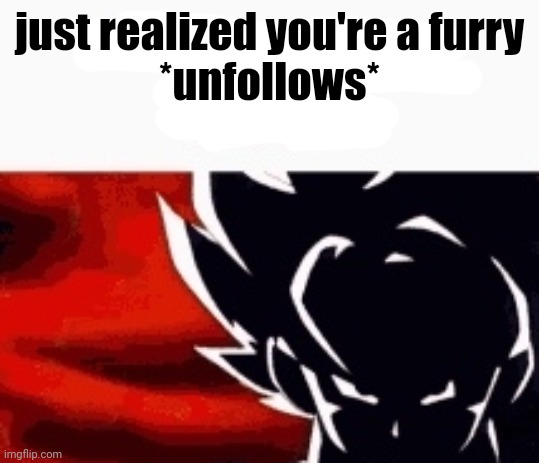 i saw what you deleted | just realized you're a furry
*unfollows* | image tagged in i saw what you deleted | made w/ Imgflip meme maker