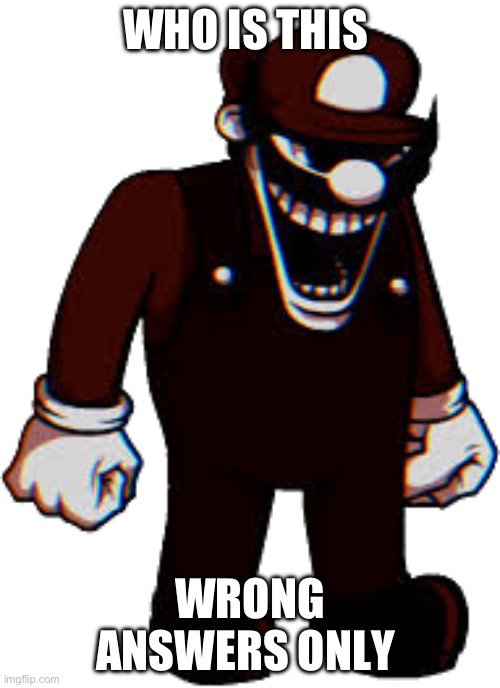 powerdown mario exe fnf | WHO IS THIS; WRONG ANSWERS ONLY | image tagged in powerdown mario exe fnf | made w/ Imgflip meme maker