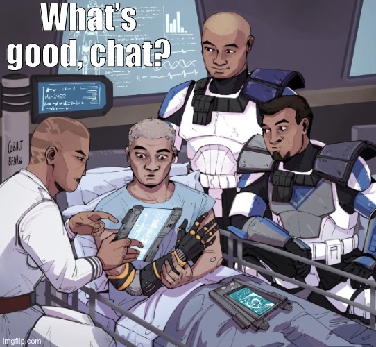 Shocked Echo temp by DarthSwede | What’s good, chat? | image tagged in shocked echo temp by darthswede | made w/ Imgflip meme maker