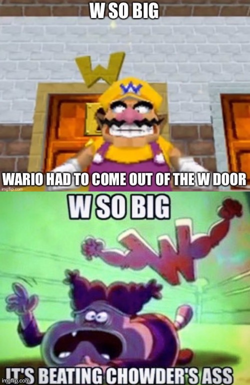 W so big Wario | image tagged in w so big wario | made w/ Imgflip meme maker