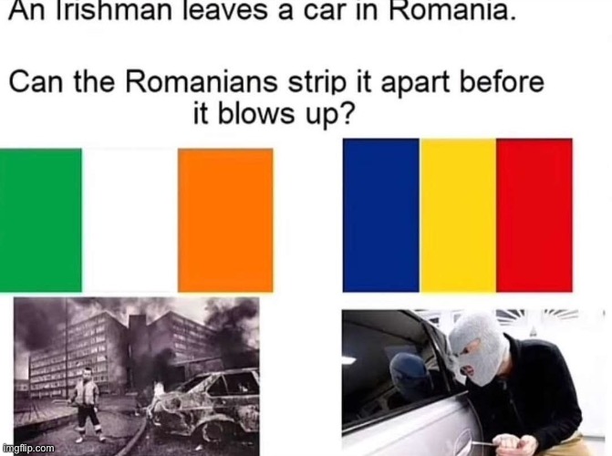 I was born in Ireland and have a Romanian family, I got both skills | made w/ Imgflip meme maker