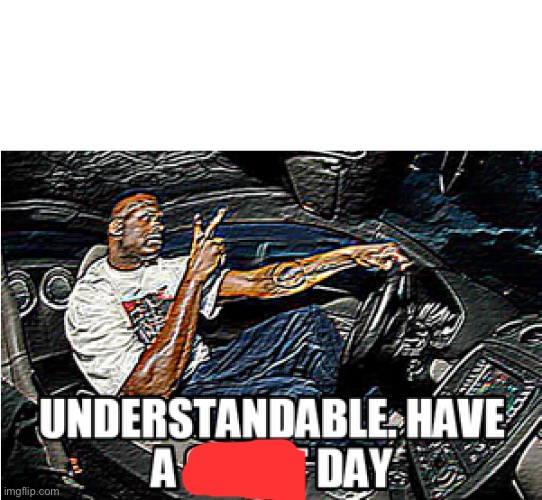 UNDERSTANDABLE, HAVE A GREAT DAY | image tagged in understandable have a great day | made w/ Imgflip meme maker