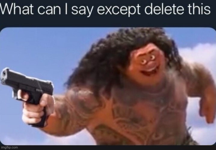 Maui wants you to delete this | image tagged in what can i say except delete this | made w/ Imgflip meme maker