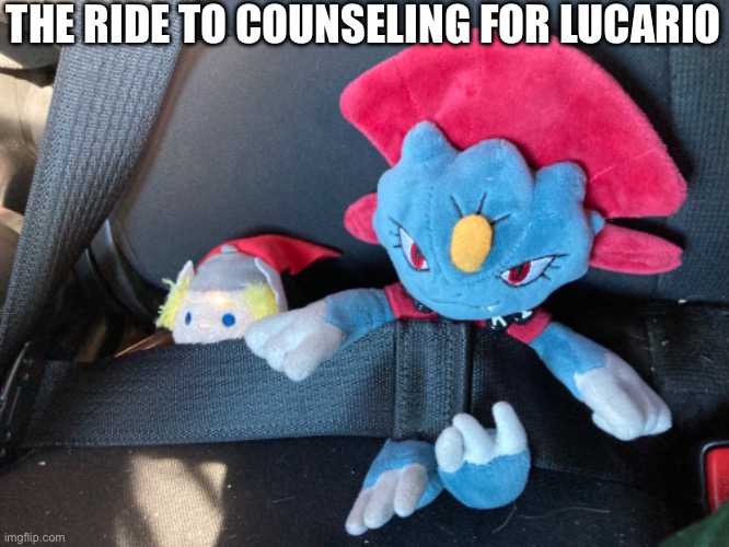 THE RIDE TO COUNSELING FOR LUCARIO | made w/ Imgflip meme maker
