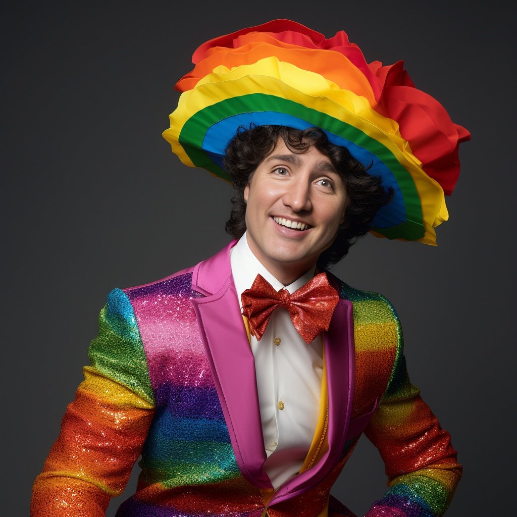 Trudeau clown Blank Meme Template