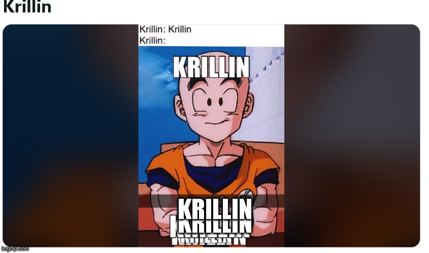 krillin | KRILLIN; KRILLIN | image tagged in krillin,dbz,dragon ball z,dragon ball,dragon ball super,dank meme | made w/ Imgflip meme maker