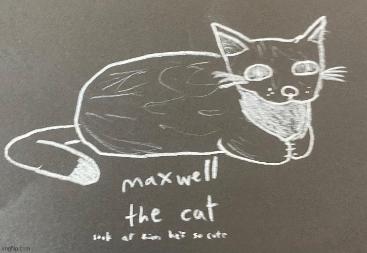 drawing of maxwell the cat | made w/ Imgflip meme maker