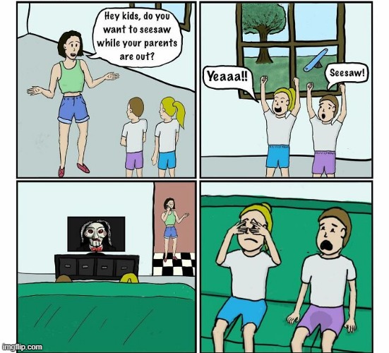 Seesaw | image tagged in comics | made w/ Imgflip meme maker