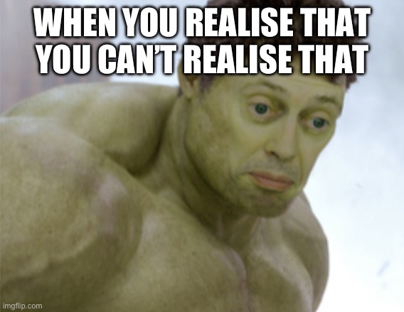 realization | WHEN YOU REALISE THAT YOU CAN’T REALISE THAT | image tagged in realization | made w/ Imgflip meme maker