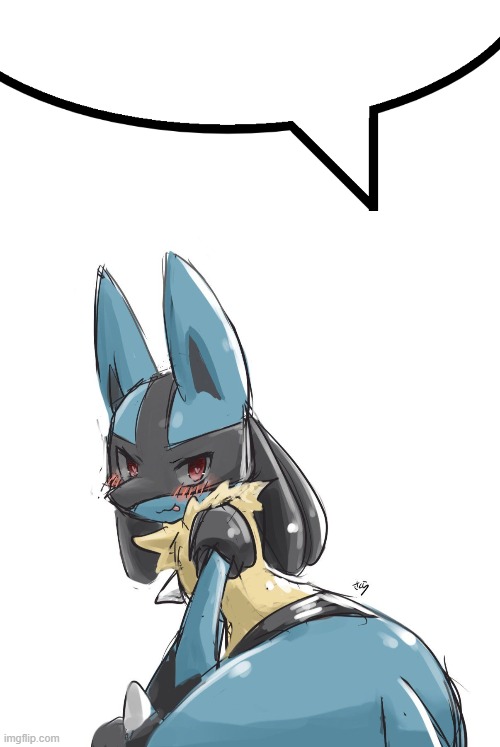 image tagged in speech bubble,lucario | made w/ Imgflip meme maker