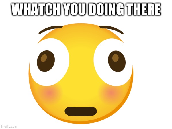 Hi ( I’m out of ideas ) | WHATCH YOU DOING THERE | image tagged in funny | made w/ Imgflip meme maker