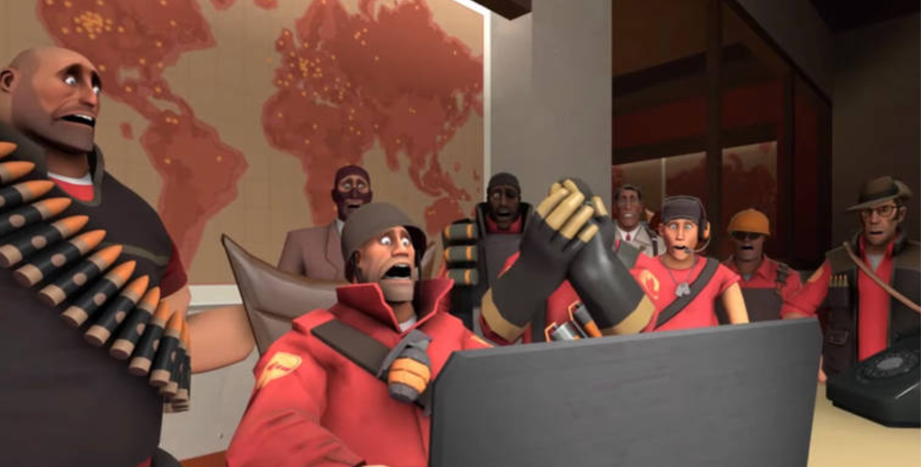 Team Fortress 2 scared Reaction template Blank Meme Template