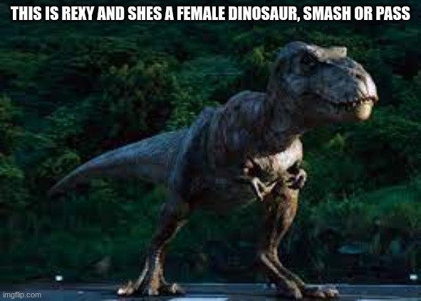 THIS IS REXY AND SHES A FEMALE DINOSAUR, SMASH OR PASS | made w/ Imgflip meme maker