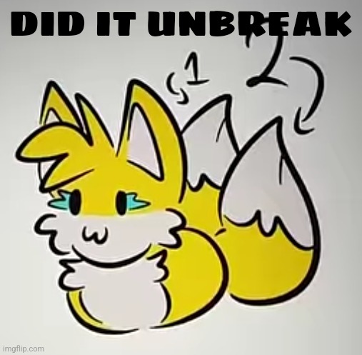 Silly | DID IT UNBREAK | image tagged in silly | made w/ Imgflip meme maker