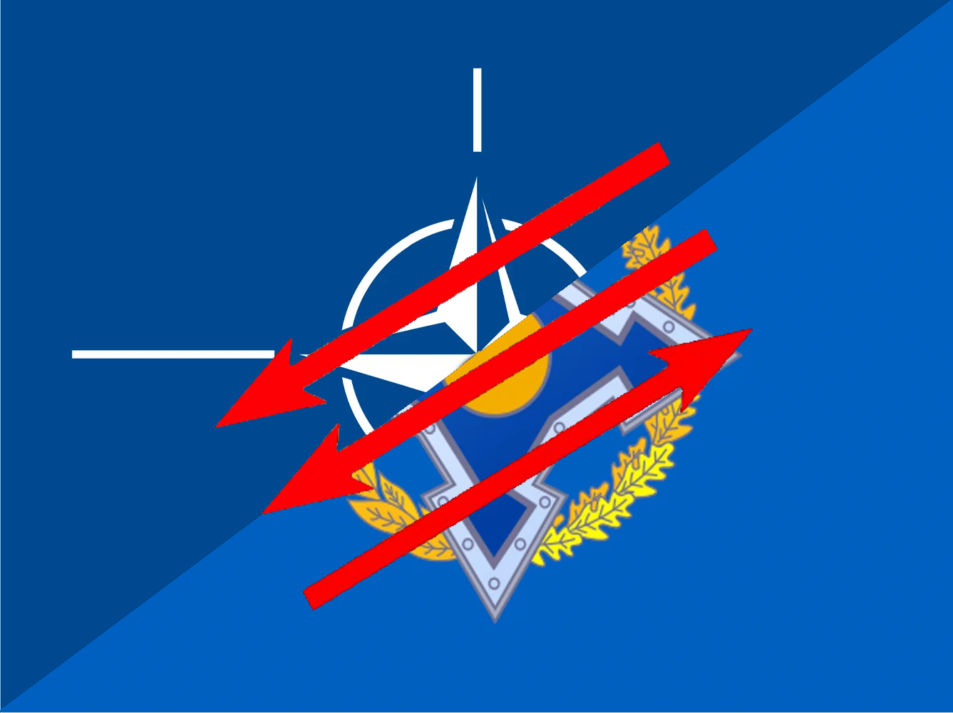 High Quality Anti-NATO-CSTO Flag Blank Meme Template