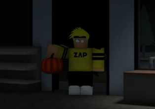 yellow guy holding pumpkin Blank Meme Template